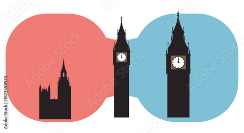Big ben clock tower silhouette landmarks time ticking to twelve london skyline landmarks political symbol uk parliament for travel blogs