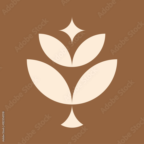 Decorative Leaf Icon Elegant Design