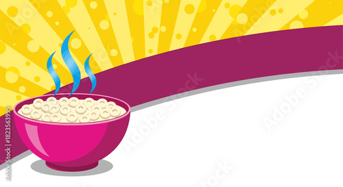 Steaming Bowl of Porridge - A Nutritious and Comforting Breakfast.