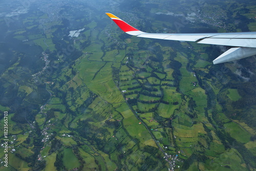 Approach to Mariscal Sucre airport in Quito,Ecuador,South America
