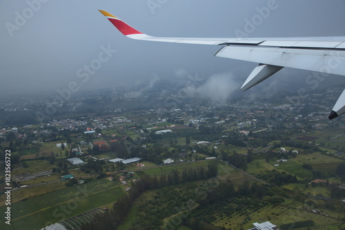 Approach to Mariscal Sucre airport in Quito,Ecuador,South America
