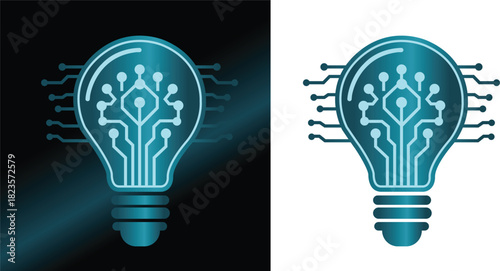 AI innovation light bulb icon
