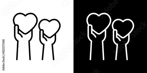 Volunteer Icon Vector Illustration. Fresh Line Design Built For Creative Flexibility In Light And Dark Versions.