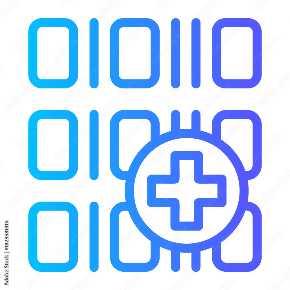 Obraz premium medical coding icon