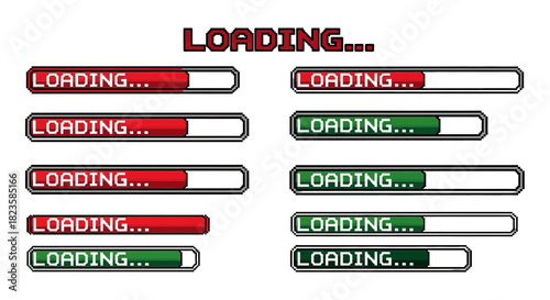 Loading progress bar animation graphic design element user interface web development game asset resource element