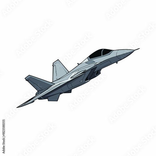 vector illustration of a fighter jet