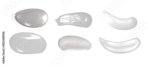 Semi-transparent viscous liquid isolated on empty background