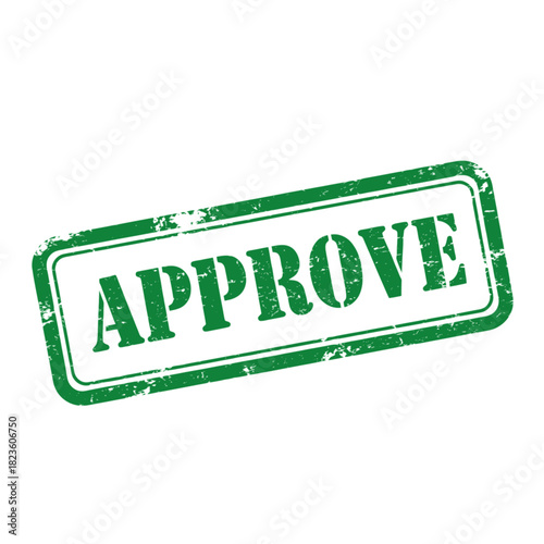 A green rubber stamp with the word APPROVE in bold white capital letters.