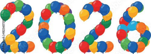 Two thousand twenty six 2026 balloons celebration party new year future event
