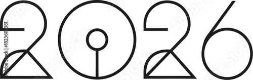 2026 year future date calendar event time new coming soon design line art