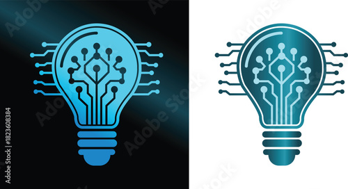 AI innovation light bulb icon