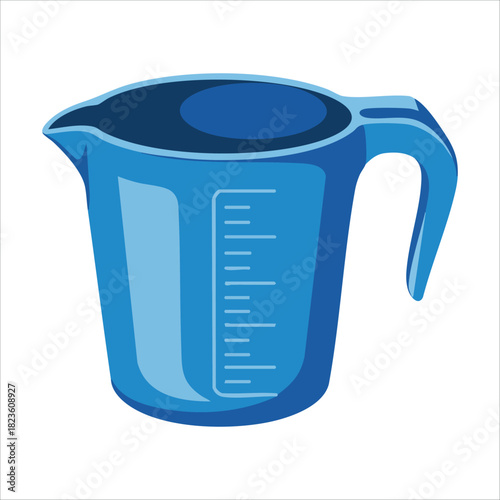 Plastic Mug vector illustration on white background
