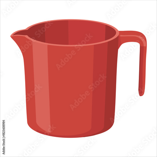 Plastic Mug vector illustration on white background