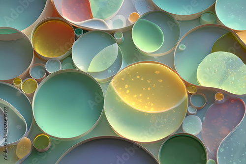 Abstract Colorful Bubble Art for Modern Design and Prints