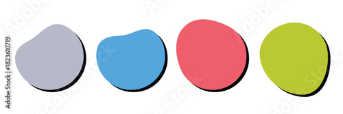 Random organic blob shapes. Black cube drops. Liquid organic amoeba silhouette blob in modern style. Various shapes of irregular blobs. organic blob shape irregular form abstract vector illustration .