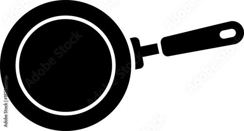 Frying Pan for Cooking Food Kitchen Utensil, Cookware Appliance Equipment, Preparing Meals in Catering Culinary Art Tool for Restaurant Design