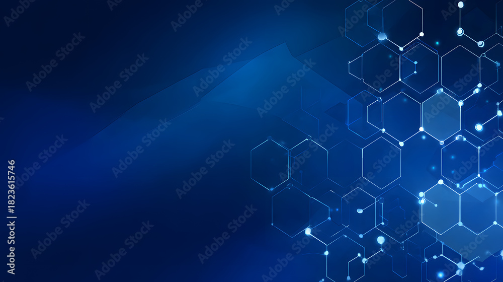 Fototapeta premium BlueTechHexagons