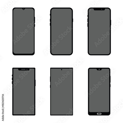 Mobile phone mockup vector illustration. Smartphone  simple modern  vector design . Cell phone icon Simple vector . eps 10