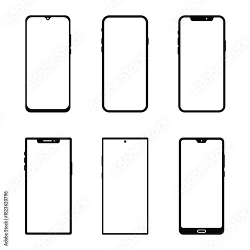 Mobile phone mockup vector illustration. Smartphone  simple modern  vector design . Cell phone icon Simple vector . eps 10