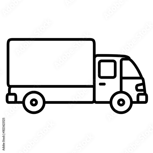 Truck vector icon. Lorry illustration sign. Autotruck symbol. Transportation logo. Delivery web icons.