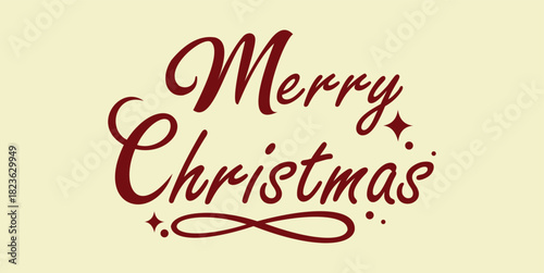 Merry christmas hand lettering calligraphy isolated on vanila background. Vector holiday illustration element. Merry Christmas script calligraphy.