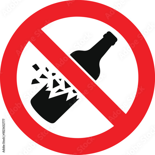 No glass or bottles allowed in this area