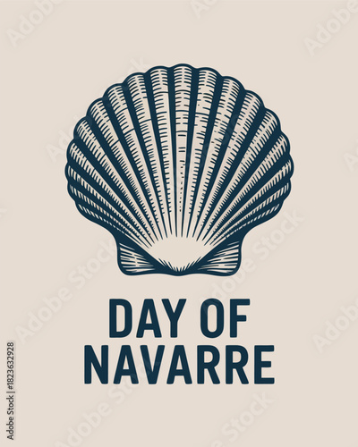 Day of Navarre with Pilgrim Shell Symbol