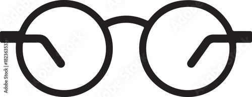 Retro eye glasses vector icon