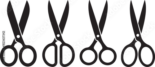 Scissors vector silhouette icon