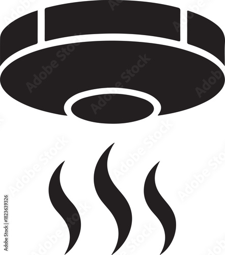 Smoke alarm vector icon