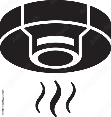 Smoke alarm vector icon
