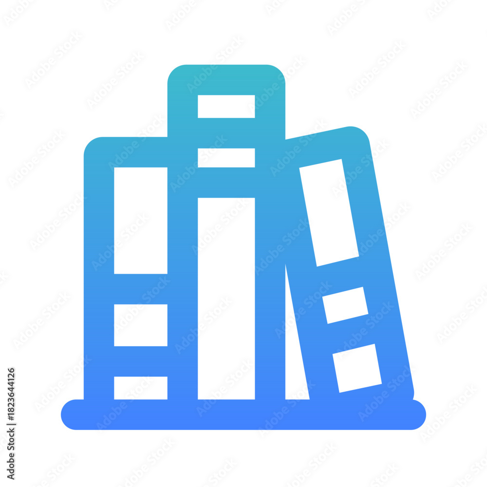 Obraz premium books layout bold gradient icon