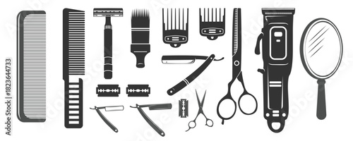 Classic Barber Shop Tools Collection