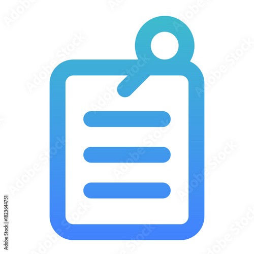 note bold gradient icon