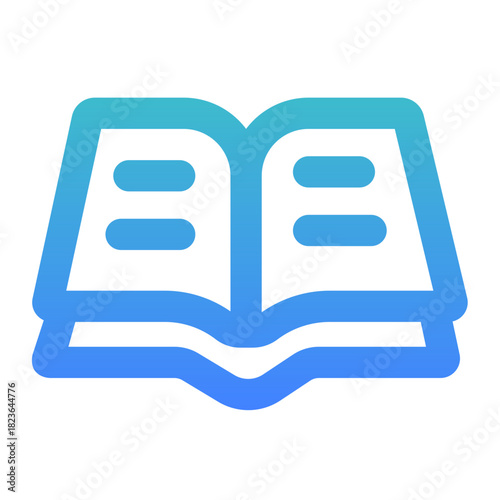 opened book bold gradient icon