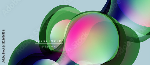 Abstract fluid shapes, vibrant colors blend. Modern design, smooth gradients create dynamic composition. Light blue background enhances visual impact.