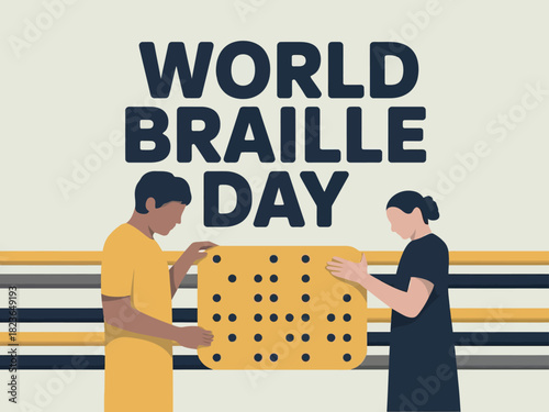 Braille Day Awareness Poster Accessibility Inclusion Visual Design