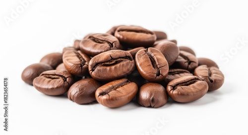 coffee bean isolated on white background, clipping path, full depth of field