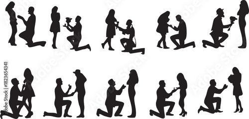 Romantic Proposal Silhouettes Collection