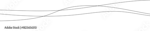 Thin curved wavy lines