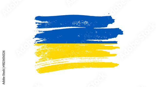 Ukrainian national flag in grunge style