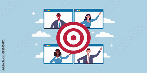 Virtual team collaboration towards common goal