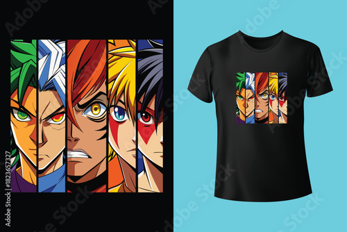 A playful, split-face cat with one side gray and the other orangeboth smiling wide with tongues outand bright green eyes against a teal background.