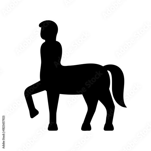 Silhouette of a Centaur Standing Proudly, Representing Mythology and Folklore