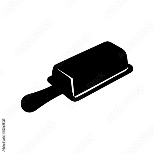 Minimalist illustration of a classic fudge bar or chocolate ice cream bar
