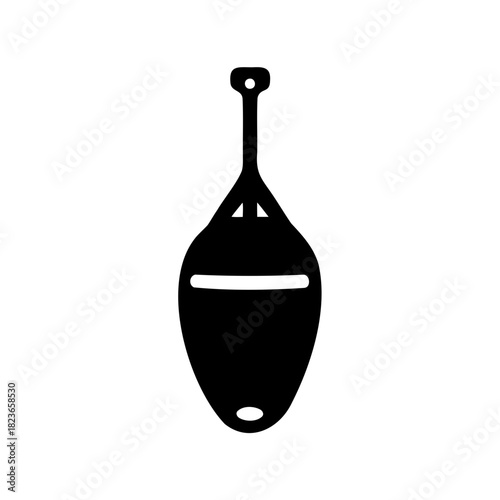 Stylized drawing of a vintage hot water bottle in black and white