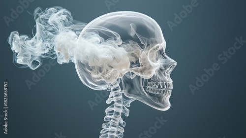 Elegant Black Canvas with Ethereal Smoke Trails