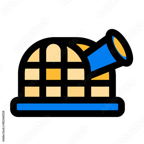 planetarium fill color icon