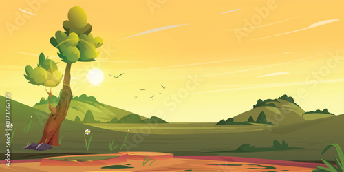 vector illustration of a landscape