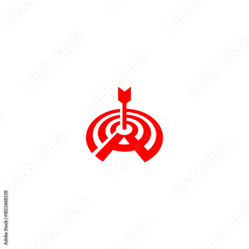 A precise bullseye target forming a unique letter monogram logo. Perfect for marketing agencies, focus-based brands, analytics companies, strategy firms, and modern identity visuals.